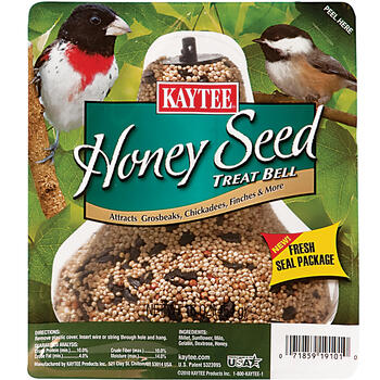 Kaytee Honey Seed Bell Assorted Species Bird Food Block Millet 1 lb.