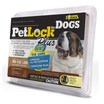 PetLock Plus Dog Flea Treatment Fipronil/(S)-Methoprene 0.135 oz. For Dogs and Puppies 89 - 132