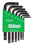 Eklind Tool T10-T40 Short Arm 7 pc. Torx L-Key Set Multi-Size in.