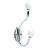 Amerock 5-1/8 in. L Silver/White Ceramic/Zinc Medium Globe Coat and Hat 1 pk Hook