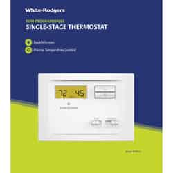 White Rodgers Heating and Cooling Touch Screen Single Pole Thermostat