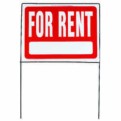 Hy-Ko English 24 in. W x 18 in. H For Rent Sign Plastic