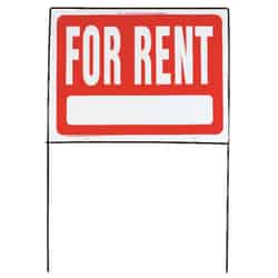 Hy-Ko English 24 in. W x 18 in. H For Rent Sign Plastic
