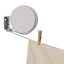 Household Essentials 6.5 L White Plastic Retractable Clothesline