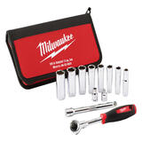 Milwaukee 3/8 in. drive Metric Pivoting Ratchet Set