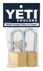 YETI 1-1/2 in. H X 1-1/2 in. W X 3-1/2 inch in. L Brass Key Bear Proof Padlock 2 pk Keyed Alik