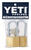 YETI 1-1/2 in. H X 1-1/2 in. W X 3-1/2 inch in. L Brass Key Bear Proof Padlock 2 pk Keyed Alik