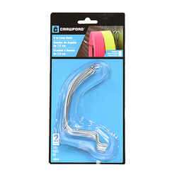 Crawford Steel Peg Hooks 2 Silver 3 in. Zinc Plated