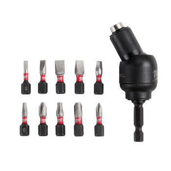 Milwaukee SHOCKWAVE 1 in. L Elbow Steel Screwdriver Bit Set 1/4 in. 11 pc. Quick-Change Hex Sha