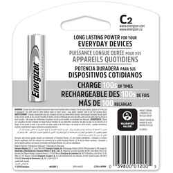 Energizer NiMH C 1.2 volt Rechargeable Batteries NH35BP-2R2 2