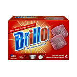 Brillo Heavy Duty Steel Wool Pads For Multi-Purpose 4 pc