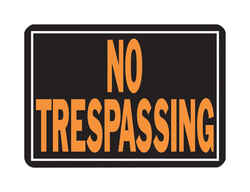 Hy-Ko Hy-Glo English Black Informational Sign 9.25 in. H x 14 in. W