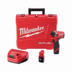 Milwaukee M12 FUEL 12 V 2 amps 1/4 in. Cordless Brushless Impact Driver Kit (Battery & Charger)
