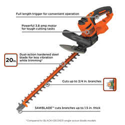 Black and Decker 20 in. L Hedge Trimmer