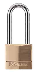 Master Lock 5/16 in. W x 1-9/16 in. L x 1-1/4 in. H Brass 4-Pin Tumbler Padlock 1 each