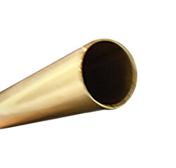 K&S 1/4 in. Dia. x 12 in. L Round Brass Tube 1 pk