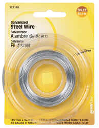 HILLMAN 100 ft. L Galvanized Steel 32 Ga. Wire