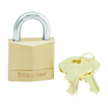 Master Lock 1 in. H X 5/16 in. W X 1-3/16 in. L Brass 4-Pin Cylinder Padlock 1 pk