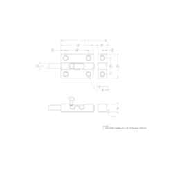 Ace Barrel Bolt 3 in. Zinc For Lightweight Doors, Chests and Cabinets
