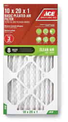 Ace 10 in. W X 20 in. H X 1 in. D Cotton 8 MERV Pleated Microparticle Air Filter