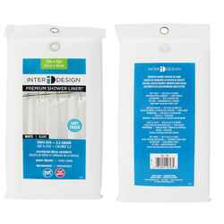 InterDesign 72 in. H x 72 in. W White Shower Curtain Liner