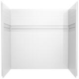 Delta UPstile 60-7/8 in. H x 59-7/8 in. W x 32-1/8 in. L White Bath and Shower Surround Acrylic