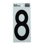 Hy-Ko 6 in. Reflective 8 Number Self-Adhesive Vinyl Black