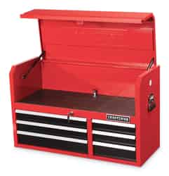 Craftsman 41 in. 6 drawer 16 in. D x 24-1/2 in. H Top Tool Chest Metal Red/Black