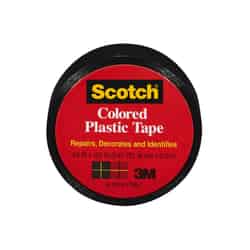 3M Scotch Black 125 in. L X 3/4 in. W Plastic Tape