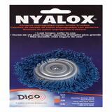 Dico Nyalox 2.5 in. D X 1/4 in. S X 1/4 D Crimped Nylon Mandrel Mounted Cup Brush 4500 rpm 1 pc