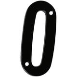 National Hardware 4 in. Reflective Metal Black 0 Number Mounting Screws