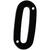 National Hardware 4 in. Reflective Metal Black 0 Number Mounting Screws