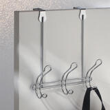 InterDesign 11 in. L Chrome Medium Classico Over-the-Door 3-Hook Rack 1 pk Steel