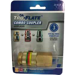 Tru-Flate Brass Universal Coupler 1/4 Female 1 1 pc