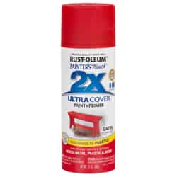 Rust-Oleum Painter's Touch 2X Ultra Cover Satin Poppy Red Spray Paint 12 oz