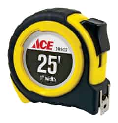 Ace 25 ft. L x 1 in. W Double Sided Tape Measure Yellow 1 pk