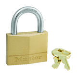 Master Lock 5/8 in. W x 2 in. L x 1-7/16 in. H Brass 4-Pin Cylinder 1 each Padlock