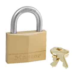 Master Lock 5/8 in. W x 2 in. L x 1-7/16 in. H Brass 4-Pin Cylinder 1 each Padlock