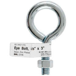 Hampton 3/8 in. x 2-3/4 in. L Zinc-Plated Steel Eyebolt Nut Included