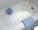 InterDesign 13-3/4 in. L x 26-1/2 in. W Clear Plastic Bath Mat