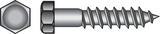 HILLMAN 1/2 in. x 5 in. L Steel Lag Screw 25 pk Hex