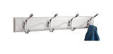 InterDesign 22 in. L White/Chrome Wood/Stainless Steel Jumbo Paris 4-Hook Rack 1 pk