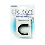 InterDesign Stick On 3-1/2 in. H x 2-1/2 in. W Broom/Mop Holder