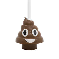 Squatty Potty Poo Emoji 23-3/4 in. L x 6-1/8 in. Dia. Toilet Plunger