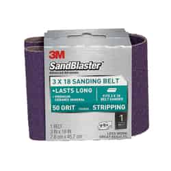 3M SandBlaster 18 inch in. L x 3 in. W Ceramic 50 Grit Coarse 1 pc. Sanding Belt