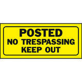 Hy-Ko English Posted No Trespassing Keep Out 6 in. H x 14 in. W Plastic Sign