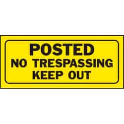 Hy-Ko English Posted No Trespassing Keep Out 6 in. H x 14 in. W Plastic Sign