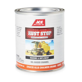 Ace Rust Stop Indoor and Outdoor Gloss Allis Chalmers Orange Interior/Exterior Rust Prevention