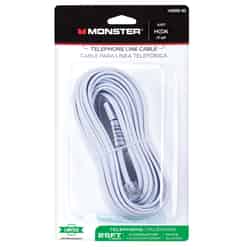 Monster Cable 25 ft. L White Modular Telephone Line Cable
