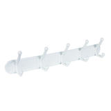 Homz White Plastic Large 5-Hook Rack 18.38 in. L 1 pk 5 lb.